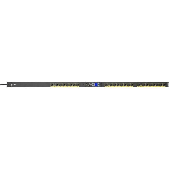 Eaton Managed rack PDU, 0U, 5-20P, L5-20P input, 1.92 kW max, 120V, 16A, 10 ft cord, Black, Single-phase, Outlets: (24) 5-20R Eaton Corporation