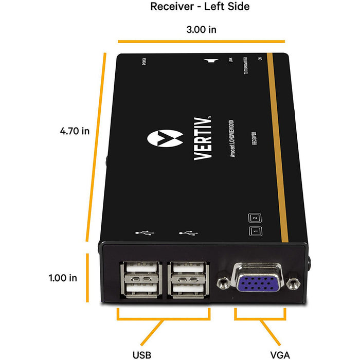 Vertiv Avocent LV3010P-001 LongView VGA KVM Extender Kit – 300m, USB, Audio