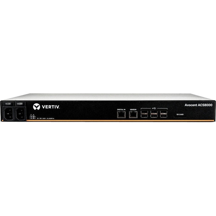 Vertiv Avocent ACS8016DAC-400 16-Port Serial Console Server with Dual AC Power