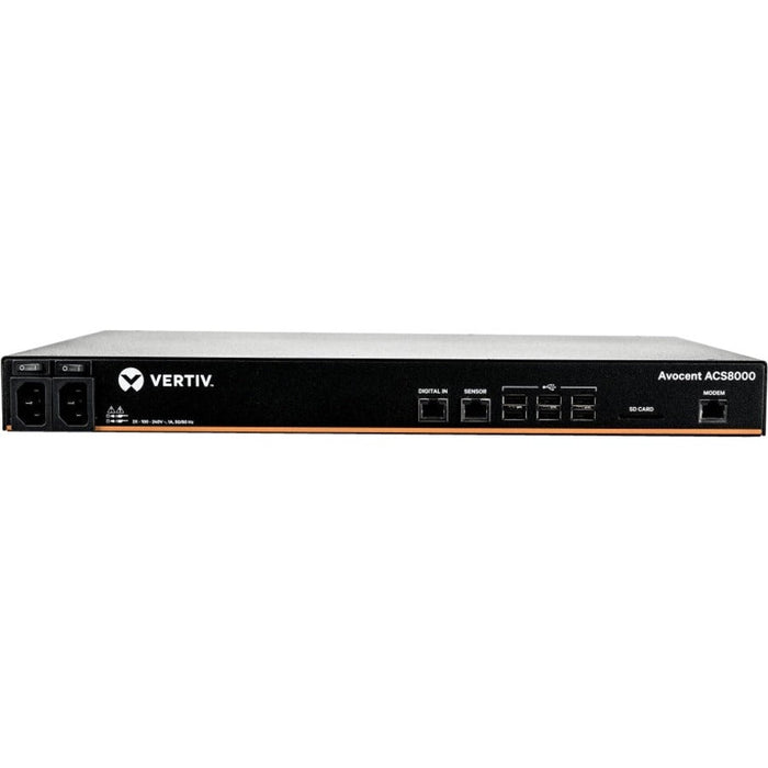 Vertiv Avocent ACS8000 16-Port Serial Console Server | Dual AC | Modem