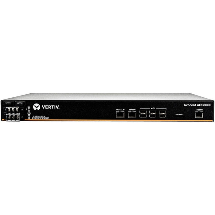 Vertiv Avocent ACS8048MDDC-400 48-Port Serial Console Server | Dual DC | Modem | TAA Compliant