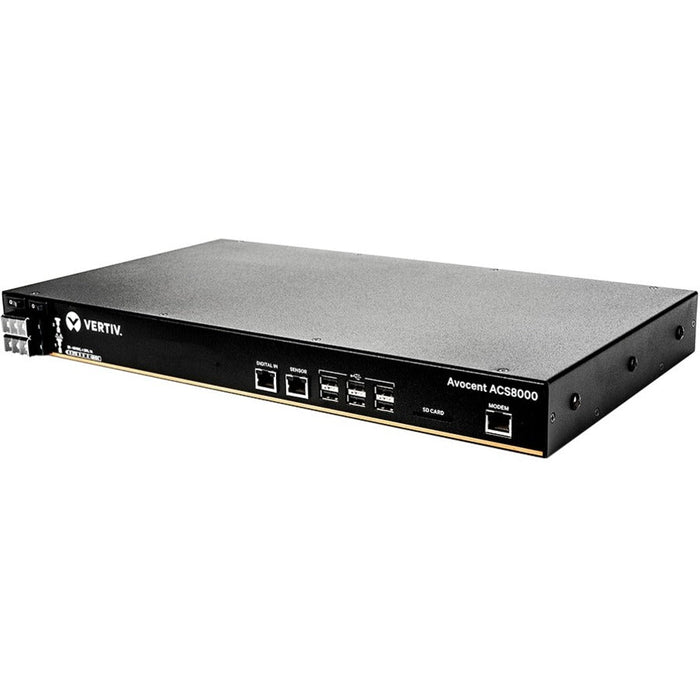 Vertiv Avocent ACS8048MDDC-400 48-Port Serial Console Server | Dual DC | Modem | TAA Compliant