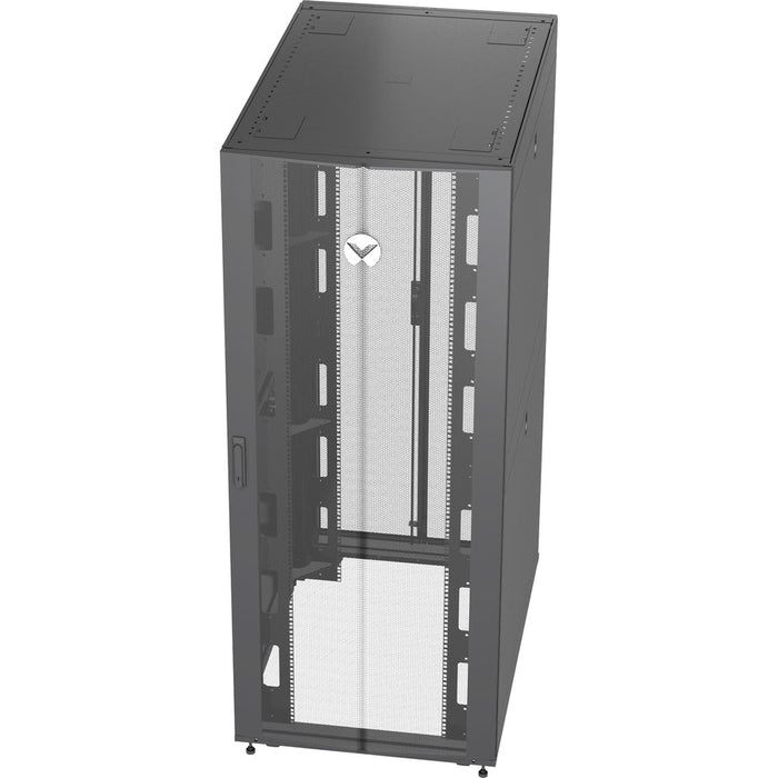 Vertiv VR3157SP VR Rack - 48U Server Rack Enclosure with Shock Packaging | 800x1100mm | Tool-less 19-Inch Cabinet