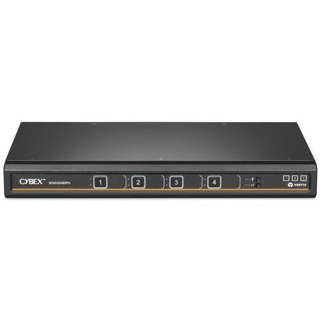 Vertiv Avocent Cybex Secure MultiViewer KVM Switch, 4-Port, UHD 4K, Cursor Navigation Switching, TAA, NIAP 4.0 (SCMV245DPH-400)