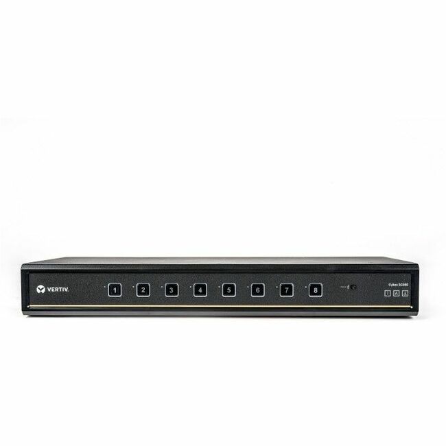 Vertiv Avocent Cybex SC985DPH-400 Secure 8-Port Dual Head KVM Switch with CAC, NIAP 4.0, 4K Support