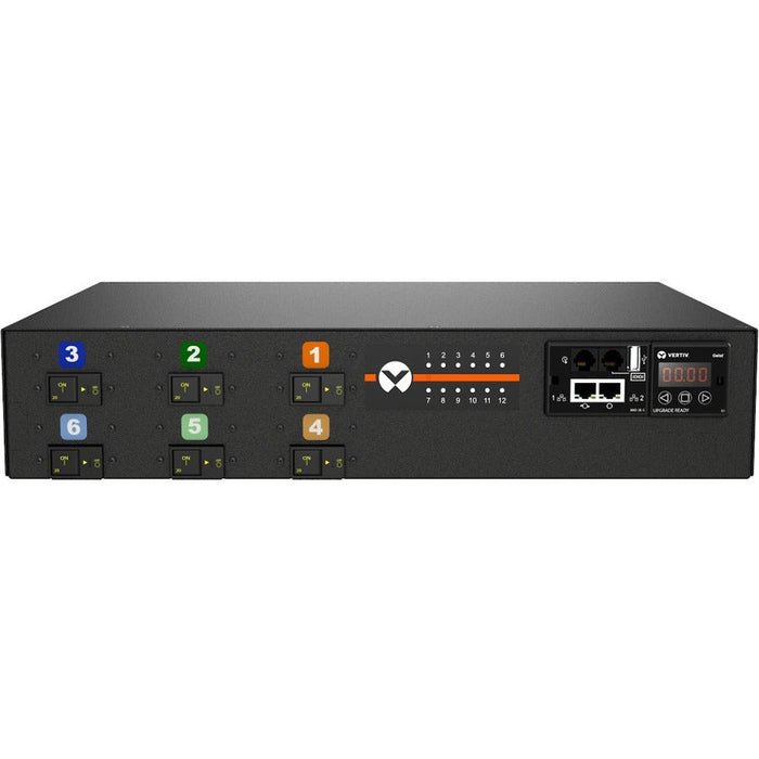 Vertiv Geist rPDU NR30214 | 12-Outlets | 3P+E IP67 | EC Monitored | 2U | Horizontal Mount | 17.2kW | TAA Compliant