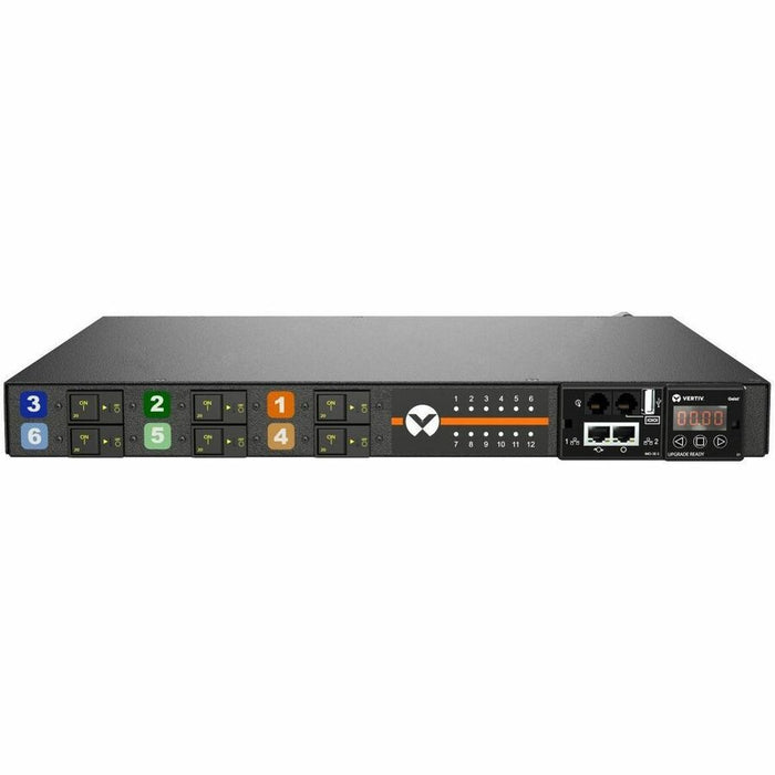 Vertiv Geist rPDU MNS3E1R6-12CF13-3PS56B0H10-S | 12-Outlets | Switched | 30A | C13/C19 | Horizontal | TAA