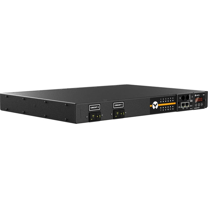 Vertiv Geist Switched Rack PDU VP53100 – 30A, 1U Horizontal, 12 C13/C19 Outlets, L6-30P Plug