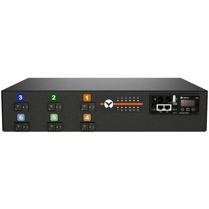 Vertiv Geist rPDU MNU3EDR6-12CF18-6PS15B0H10-S | 12-Outlets | Switched | 60A | 2U | Horizontal