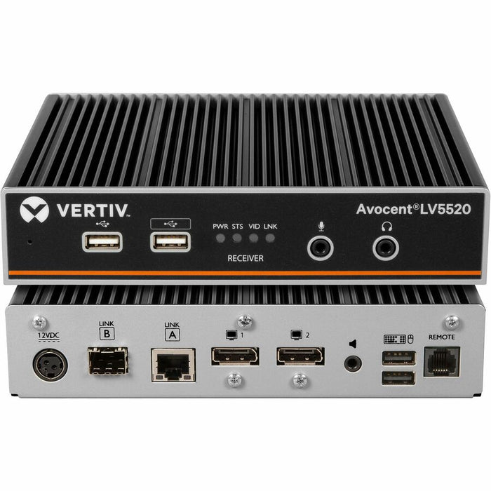 Vertiv Avocent LV5520R-400 LongView 4K KVM Extender Receiver | DisplayPort | USB 2.0 | Rack-Mount