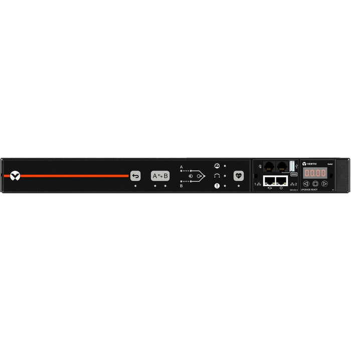 Vertiv Geist VA4N1100 Rack Transfer Switch | 10 x NEMA 5-15R | 15A 120V | 1U rPDU