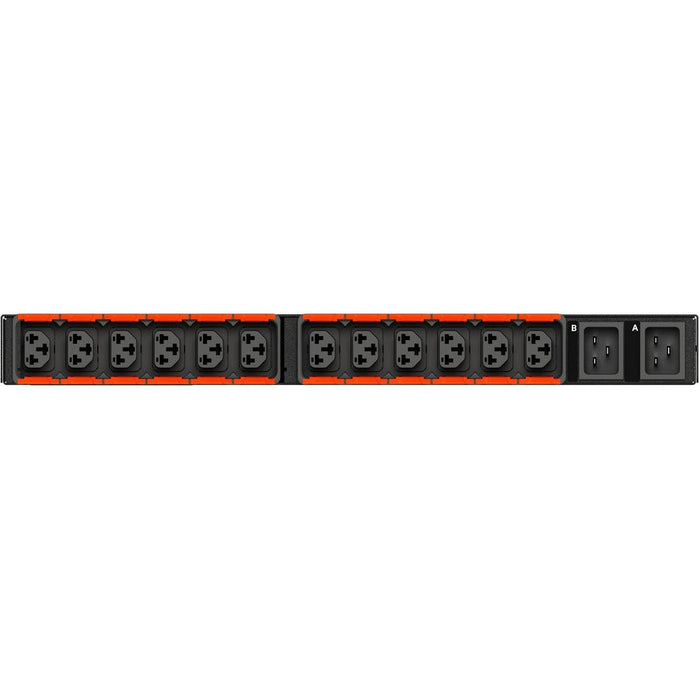 Vertiv Geist VA4U2100 Rack Transfer Switch PDU - 12 Combination C13/C19 Outlets, 1U, Dual C20 Input, Unit-Level Monitored, 120V/208V/230V
