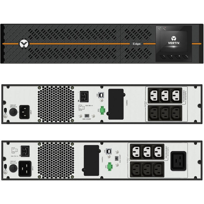 Vertiv EDGE-2200IRT2UXL 2200VA 1980W Line-Interactive UPS with AVR | 2U Rack/Tower | LCD, SNMP-Ready