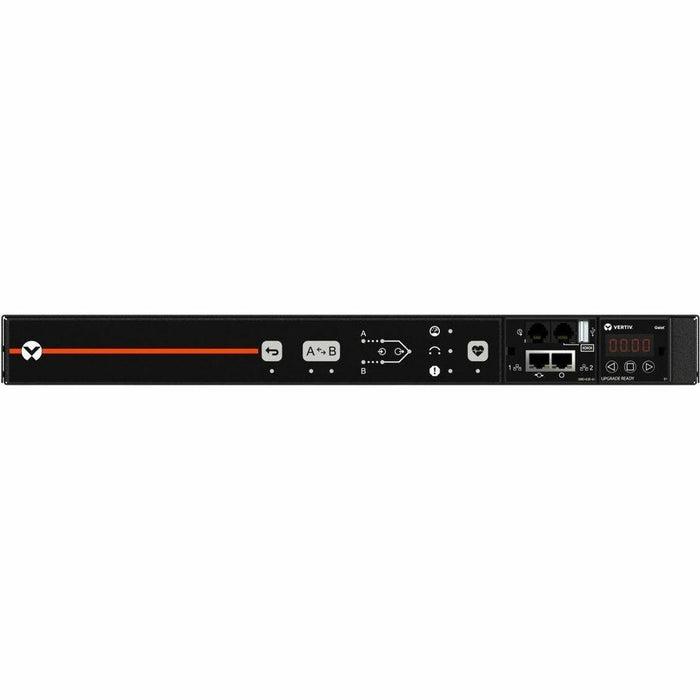 Vertiv Geist VA4G8100 rPDU AG03E1R0-12CF13-2PS6PS6B211-D | 12-Outlets Auto Transfer Switch PDU | 230V | Rack Mountable