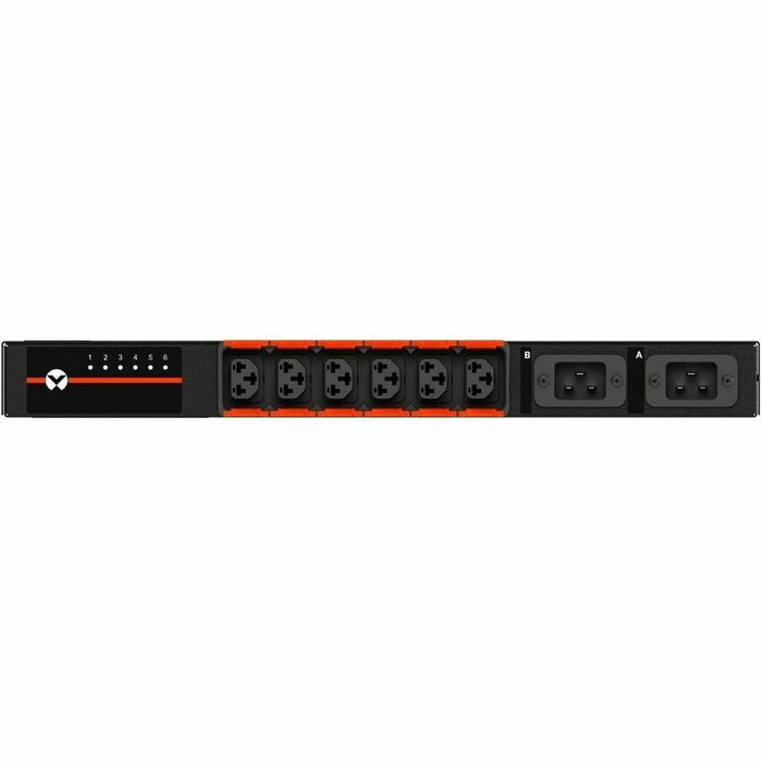 Vertiv Geist VA5U2100 6-Outlets Rack Transfer Switch PDU – Auto Transfer, Switched, C13/C19, C20 Plug