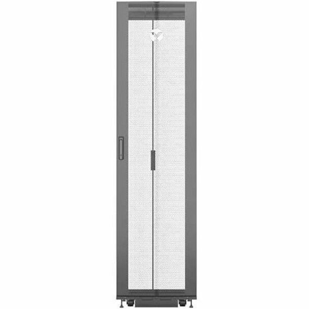 Vertiv VR3107-002 48U Rack Cabinet with 19" Rail Depth – Black, Enclosed