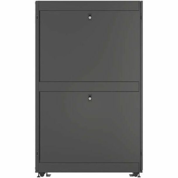 Vertiv VR3300-006 42U Enclosed Rack Cabinet, 19" Rail Depth, Black