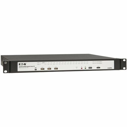 Eaton 32-Port Cat5e KVM over IP Switch - Virtual Media, 2 Remote/1 Local User, HDMI Output, 1U Rack-Mount, TAA Eaton Corporation