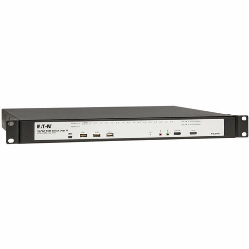 Eaton 16-Port Cat5e KVM over IP Switch - Virtual Media, 4 Users (Remote + 1 Local Port), HDMI Output, 1U Rack-Mount, TAA Eaton Corporation