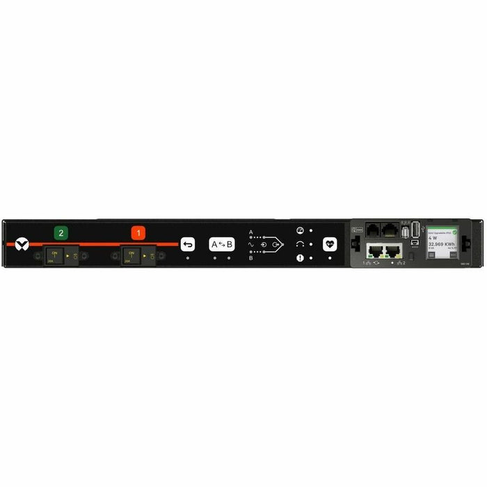 Vertiv VA4N31A1 Rack Transfer Switch, 30A, 208V, 4.9kW, 12 x C13/C19