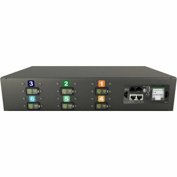 Vertiv VP4N52A0 Monitored rPDU, 50A 208V Delta, 14.4kW, Horizontal, 15 Outlets