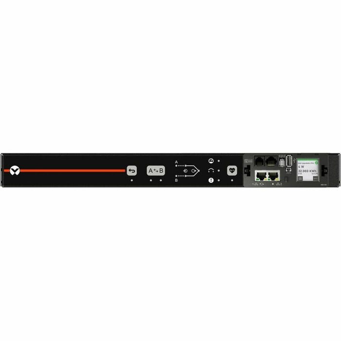 Vertiv VA5N21A0 Rack Transfer Switch, Switched, 20A 120V, 1.9kW, 6 Outlets