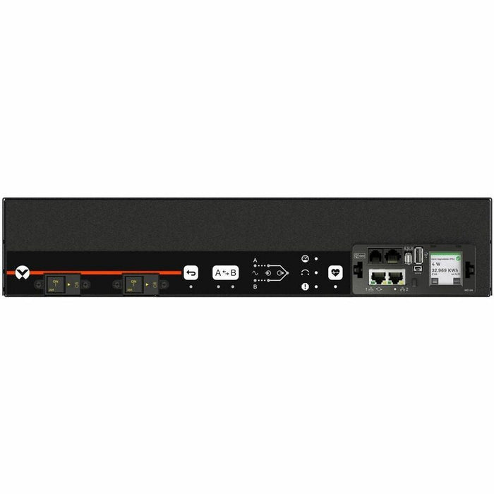 Vertiv VA5N32A0 Rack Transfer Switch, 30A 120V, 2.8kW, 12x5-20R, Horizontal