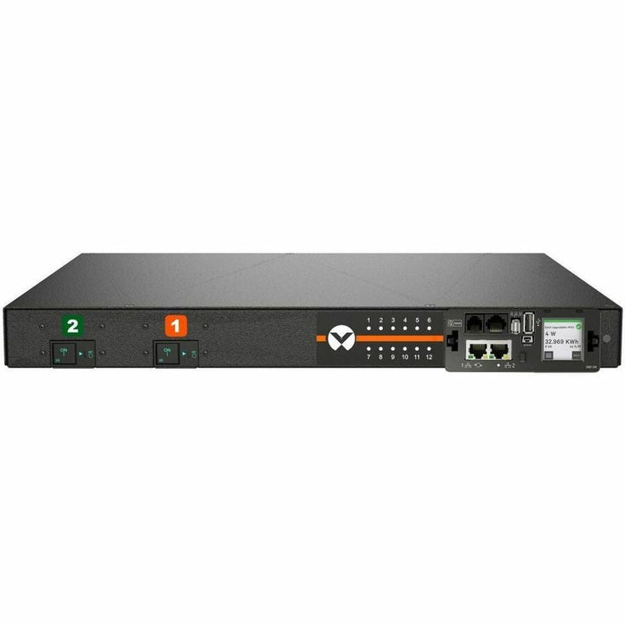 Vertiv VP6N31A0 Monitored rPDU, 30A 120V, 2.8kW, 12x NEMA 5-20R, Horizontal