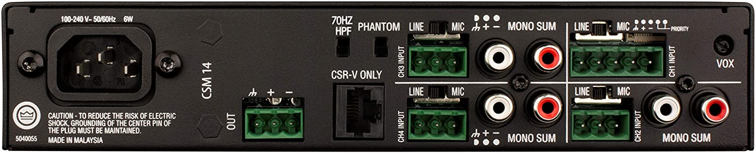 JBL 4 Input - 1 Output Mixer, Fanless, 1U Half-Rack, Mounting Kit Included JBL