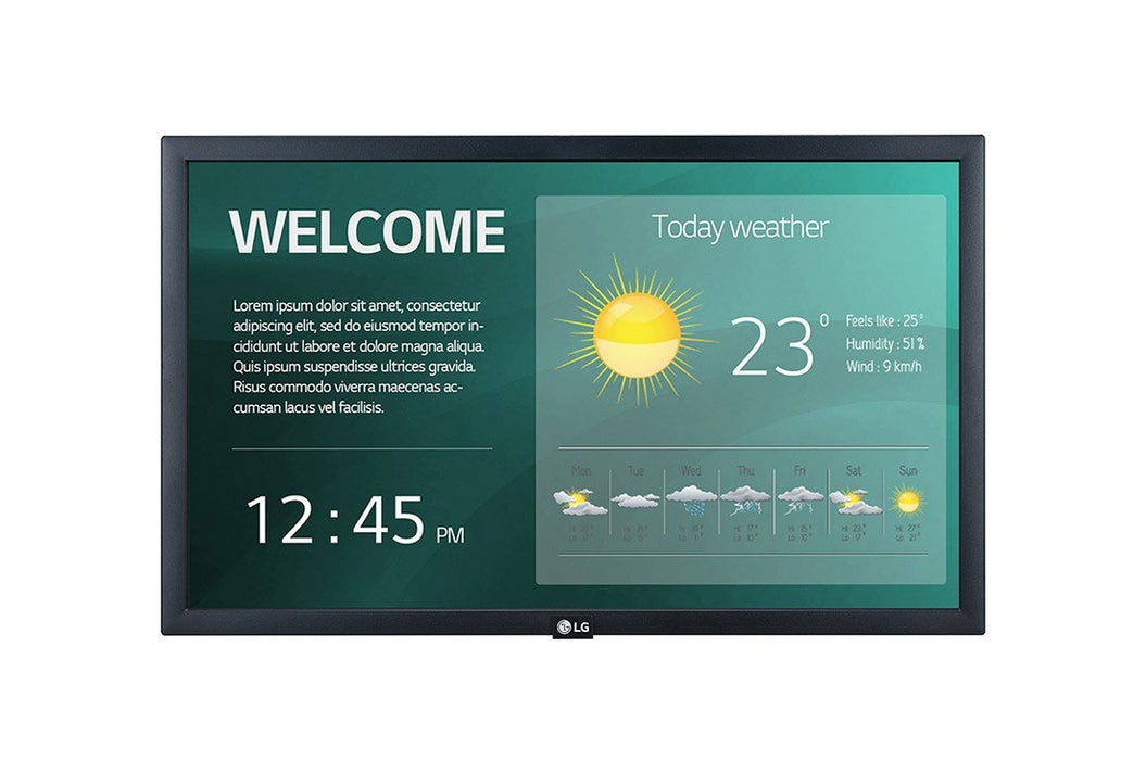 LG 22SM3G-B - 22” SM3G-B Series IPS FHD LED Back-lit Digital Display LG