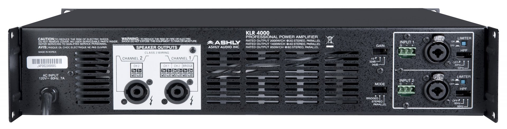 Ashly | KLR high performance power amplifiers Ashly