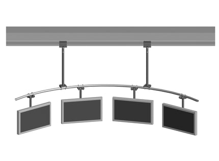 PEERLESS MDJ721 | Multi-Display Ceiling System 240" (609.6mm) Curved Pole PEERLESS