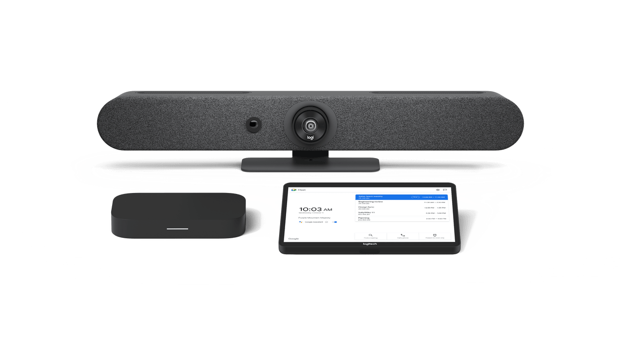 Logitech Rally Bar Mini with Tap & Google Meet Compute: Complete Video Conferencing Solution