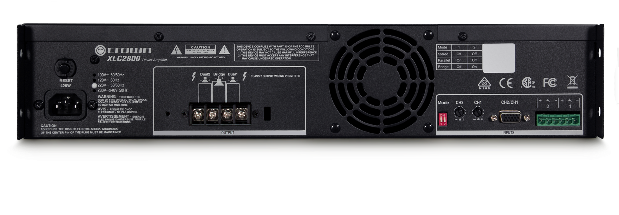 CROWN Two-channel, 800W Power Amplifier CROWN