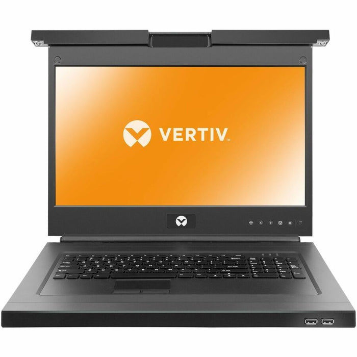 Vertiv Avocent LRA185KMM-G01 18.5" TAA 1U Rackmount KVM Console – 8-Port LCD