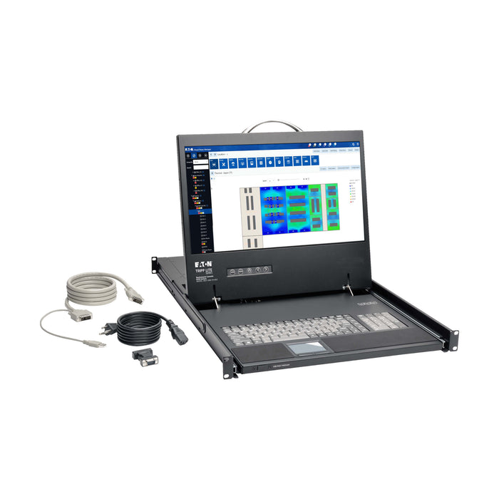 Eaton Tripp Lite 1U Rack-Mount Console with 19" 1080p LCD, DVI/VGA, USB, TAA Compliant