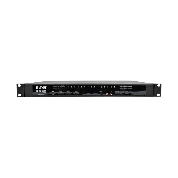 Eaton Tripp Lite NetDirector 16-Port Cat5 KVM over IP Switch with Virtual Media, 2 Remote + 1 Local User, 1U Rack-Mount, TAA