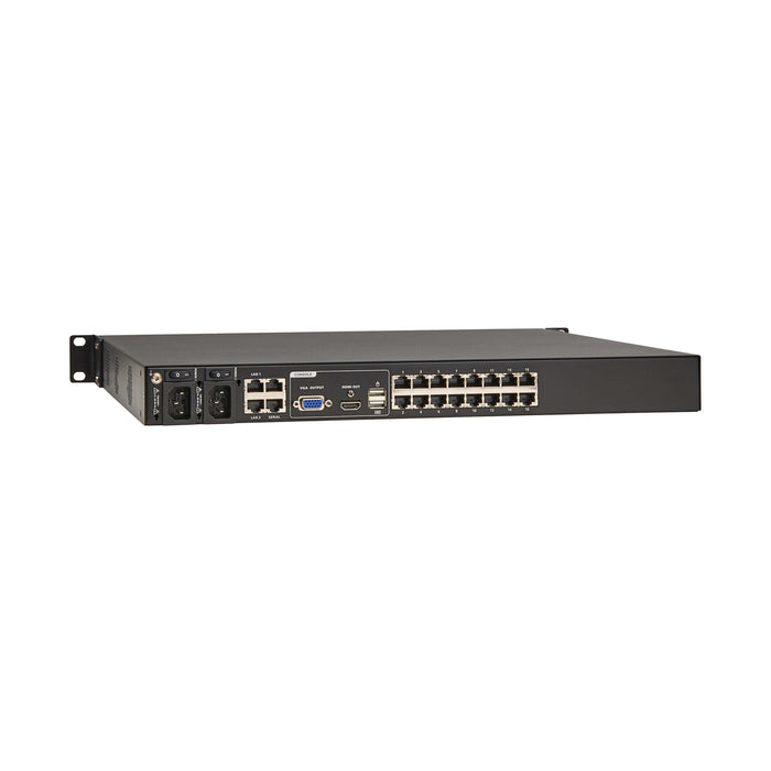 Eaton 16-Port Cat5e KVM over IP Switch – Virtual Media, 2 Remote/1 Local User, HDMI/VGA Output, 1U Rack-Mount, TAA Compliant