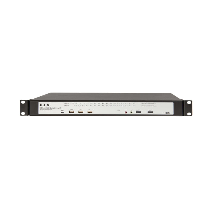 Eaton 32-Port Cat5e KVM over IP Switch with Virtual Media, HDMI, Dual Power – 1U Rackmount (B064-032-01-IPH)