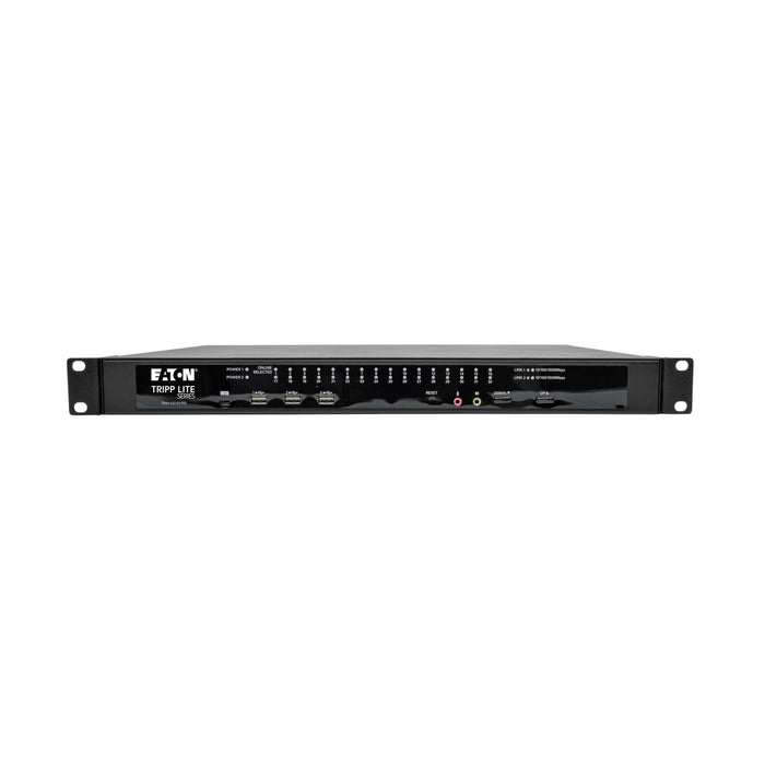 Eaton Tripp Lite NetDirector 32-Port Cat5 KVM over IP Switch – 2 Remote + 1 Local User, Virtual Media, TAA, 1U Rack-Mount (B064-032-02-IPG)