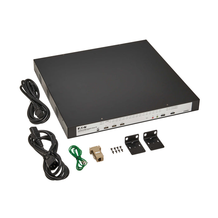 Eaton 32-Port Cat5e KVM over IP Switch – 2 Remote/1 Local User, HDMI, 1U Rackmount, TAA