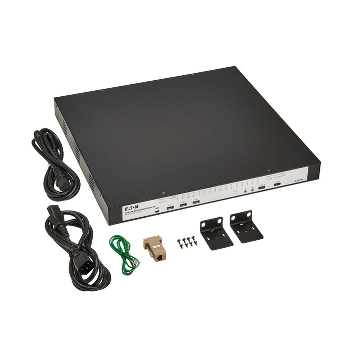 Eaton 32-Port Cat5e KVM over IP Switch – 3 Remote/1 Local User, Virtual Media, HDMI, 1U Rack-Mount, TAA