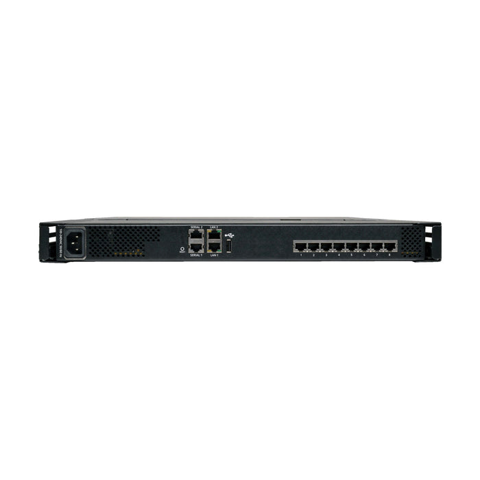 Eaton Tripp Lite NetCommander 8-Port Cat5 KVM over IP Switch with 19” LCD – 1 Local + 1 Remote User, 1U Rackmount, TAA