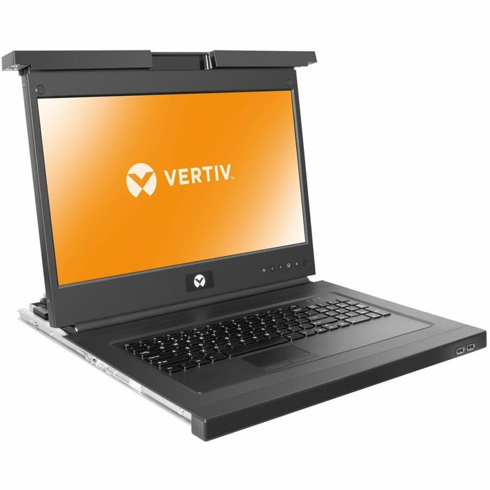 Vertiv Avocent LRA185KMM-G01 18.5" TAA 1U Rackmount KVM Console – 8-Port LCD