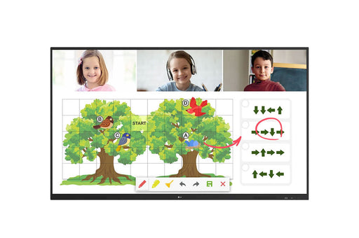LG TR3DJ-B Series IPS UHD IR Multi Touch Interactive Whiteboard with Embedded Writing Software, Built-in Speakers, & VESA™ Mount Compatibility LG