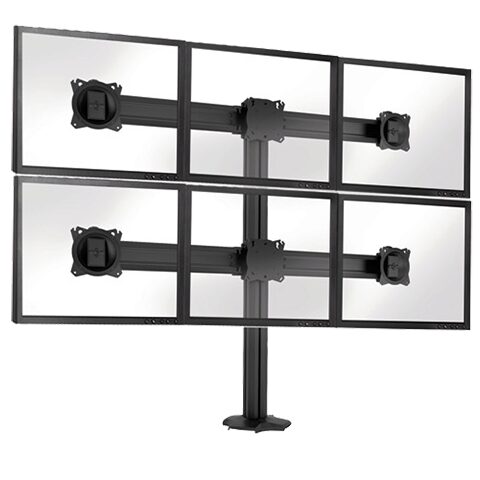 NEC EX241UN-TMX6G | NEC MultiSync EX241UN 3x2 Video Matrix Bundle with Grommet-Mounted Desktop Stand NEC