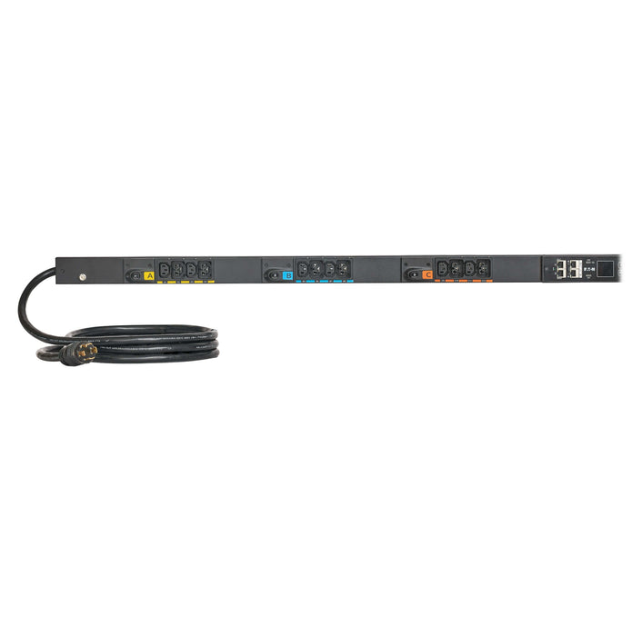 Eaton 3-Phase Managed Rack PDU G4, 208V, 24 Outlets, 24A, 8.6kW, L15-30P, 0U Vertical