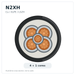 N2XH-1 4×50+1×25 мм². Схема с 4+1 жилами, не в масштабе.