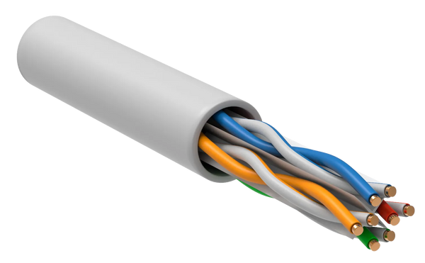 ITK Витая пара U/UTP кат.6 4х2х23AWG solid PVCLS нг(А)-LSLTx белый (305м)