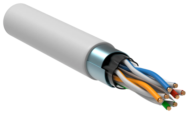 ITK Витая пара F/UTP кат.6 4х2х23AWG solid PVCLS нг(А)-LSLTx белый (305м)